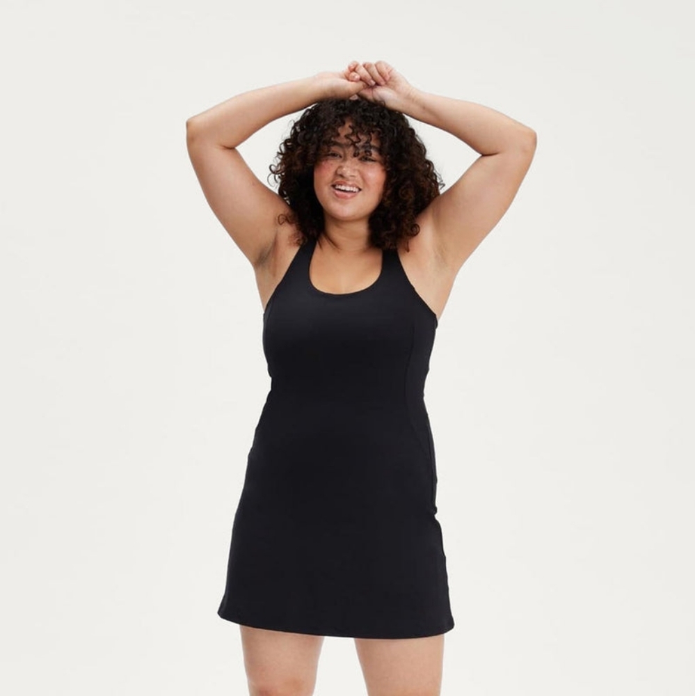 Girlfriend Collective Paloma Exercise Dress in Black